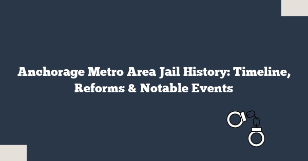 Anchorage Metro Area Jail History: Timeline, Reforms & Notable Events