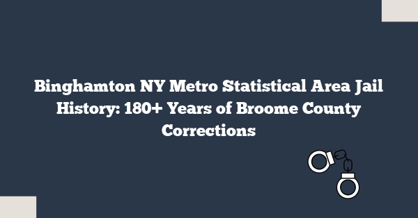 Binghamton NY Metro Statistical Area Jail History: 180+ Years of Broome County Corrections