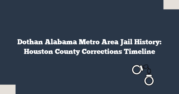 Dothan Alabama Metro Area Jail History: Houston County Corrections Timeline