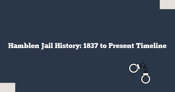 Hamblen Jail History: 1837 to Present Timeline
