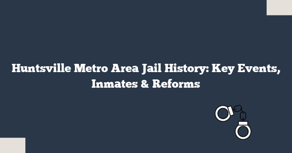 Huntsville Metro Area Jail History: Key Events, Inmates & Reforms