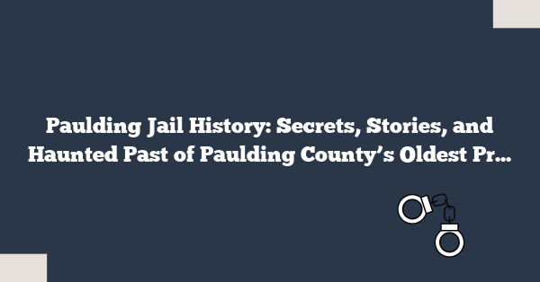 Paulding Jail History: Secrets, Stories, and Haunted Past of Paulding County’s Oldest Prison