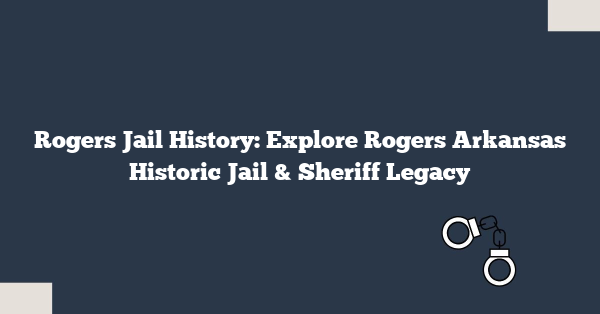Rogers Jail History: Explore Rogers Arkansas Historic Jail & Sheriff Legacy
