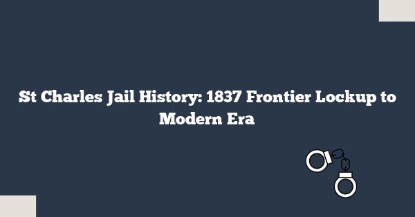 St Charles Jail History: 1837 Frontier Lockup to Modern Era