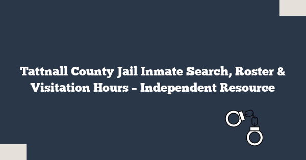 Tattnall County Jail Inmate Search, Roster & Visitation Hours – Independent Resource