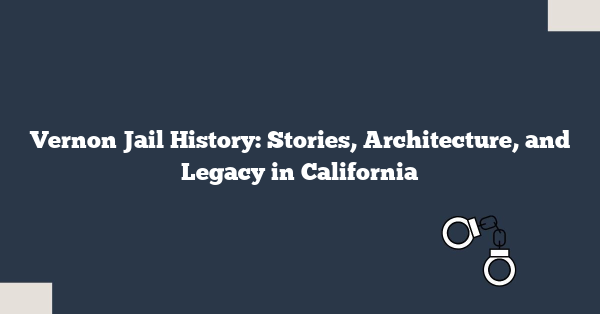 Vernon Jail History: Stories, Architecture, and Legacy in California