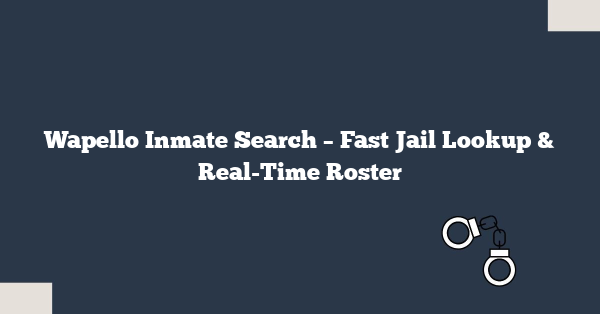 Wapello Inmate Search – Fast Jail Lookup & Real-Time Roster